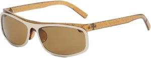 Vintage Luxury Curved Sunglasses Women for Men Sun Glasses Punk Popular Metal