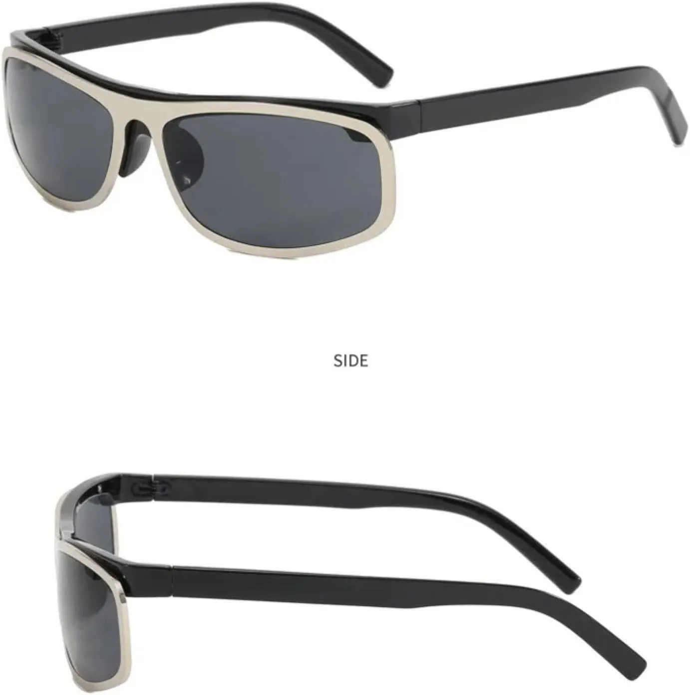 Vintage Luxury Curved Sunglasses Women for Men Sun Glasses Punk Popular Metal