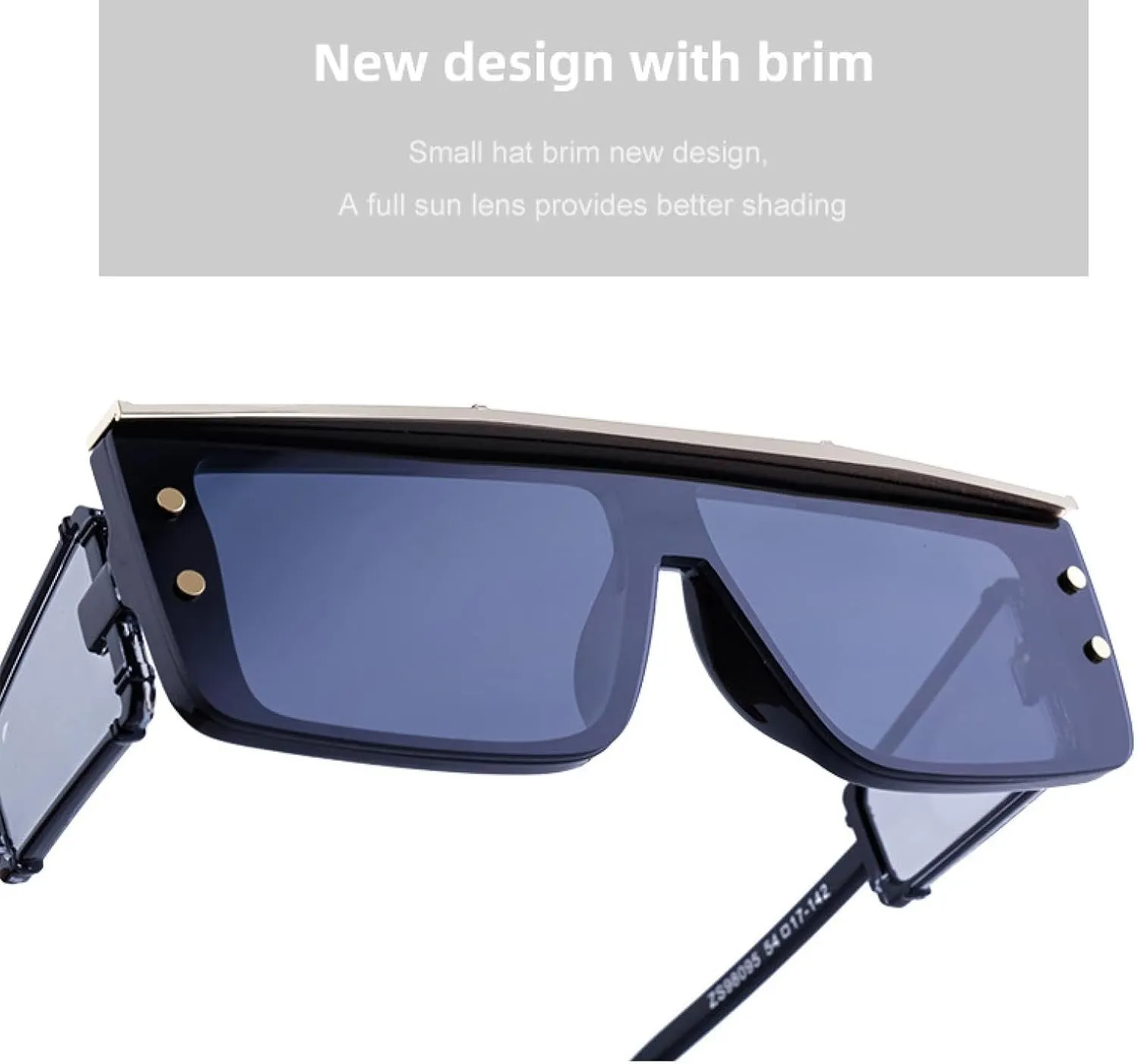 Vintage Steampunk Rivet Sunglasses Women for Men Male Luxury Punk Sun Glasses Trendy Shades