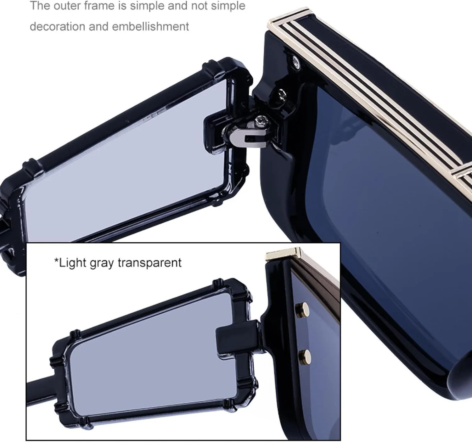 Vintage Steampunk Rivet Sunglasses Women for Men Male Luxury Punk Sun Glasses Trendy Shades