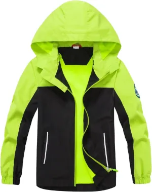 Waterproof Kids Rain Jackets With Hood,Lightweight Toddler Raincoat For Boys Girls，Kids Clothes Windbreaker Jacket