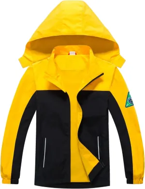 Waterproof Kids Rain Jackets With Hood,Lightweight Toddler Raincoat For Boys Girls，Kids Clothes Windbreaker Jacket