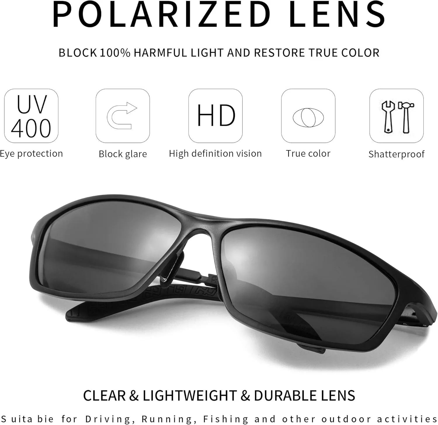 willochra Men Sunglasses Polarized Day Night Vision Sports Sunglasses Driving Sunglasses for Men