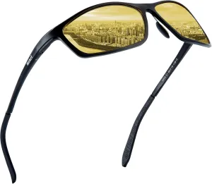 willochra Men Sunglasses Polarized Day Night Vision Sports Sunglasses Driving Sunglasses for Men
