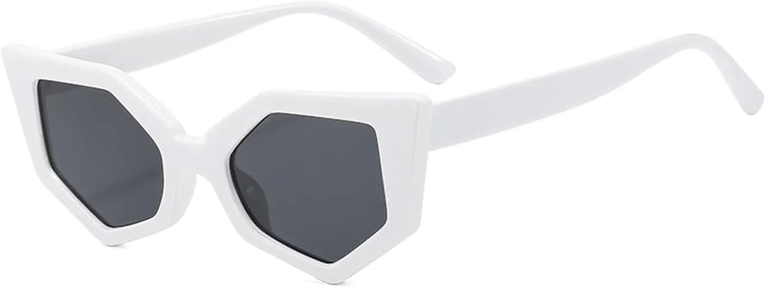 willochra Vintage Square Sunglasses Women Trendy Fashion Polygon Female Sunglasses Eyewear Luxury Cat Eye Shades for Ladies