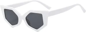 willochra Vintage Square Sunglasses Women Trendy Fashion Polygon Female Sunglasses Eyewear Luxury Cat Eye Shades for Ladies