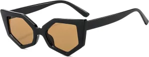 willochra Vintage Square Sunglasses Women Trendy Fashion Polygon Female Sunglasses Eyewear Luxury Cat Eye Shades for Ladies