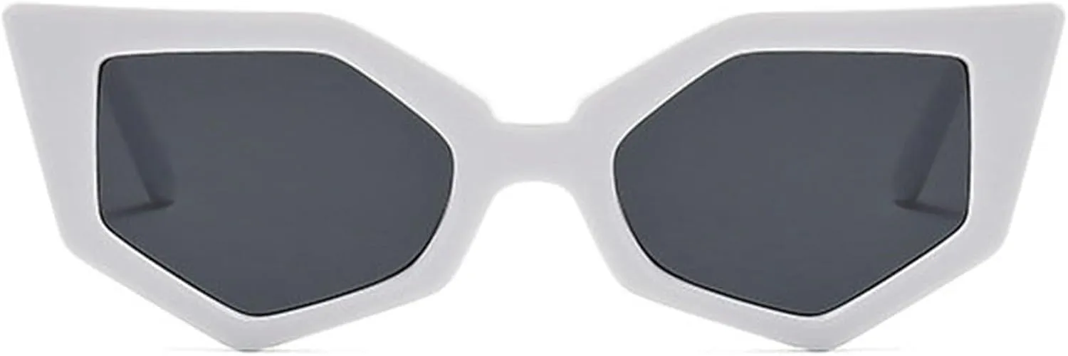 willochra Vintage Square Sunglasses Women Trendy Fashion Polygon Female Sunglasses Eyewear Luxury Cat Eye Shades for Ladies