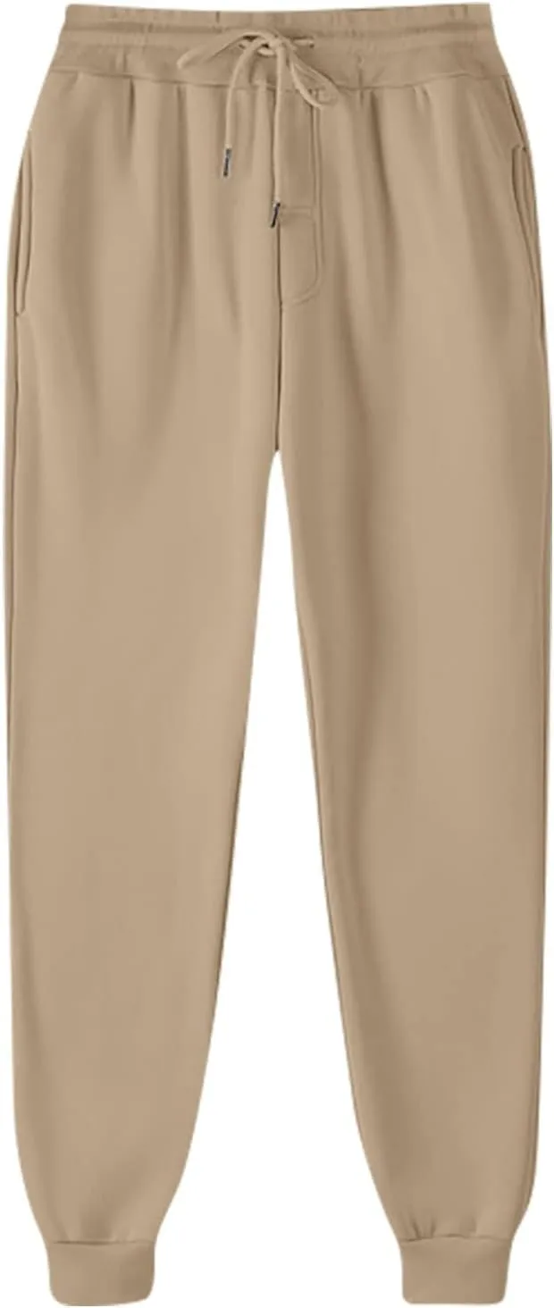 Women Baggy Sweatpants Fleece Cinch Bottom Joggers Pants High Waisted Elastic Athletic Fit Comfy Lounge Trousers