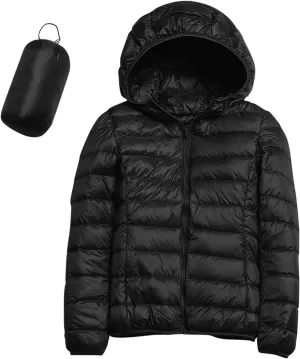 Women Puffer Jacket Reversible Fall and Winter Fashion Warm Quilted Long Hooded Padded Bubble Coat Snow Coats