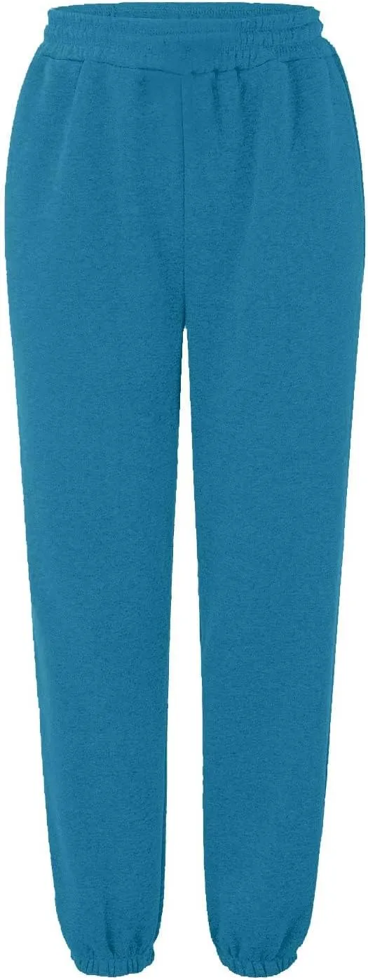 Womens Cinch Bottom Sweatpants High Waist Sporty Gym Athletic Fit Jogger Pants Lounge Trousers Baggy Sweatpants