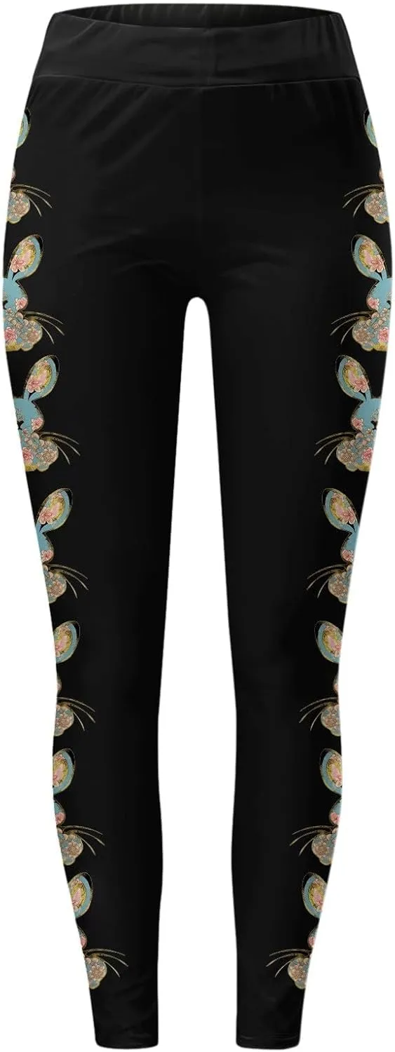 Women's Compression Yoga Gym Tights Sporty Graphic Ultra Soft Leggings Skimpy High Waisted Tummy Control Yoga Pants