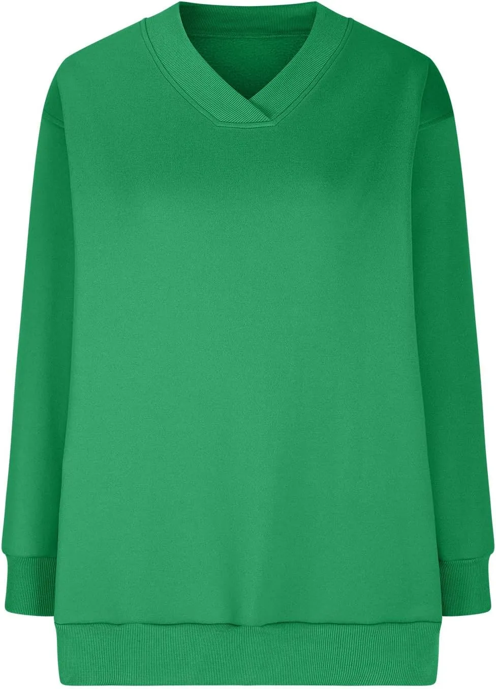 Women's Cute Oversized Hoodies,Casual V Neck Long Sleeve Fleece Sweatshirts Pullover Sweaters, Cute Basic Tops
