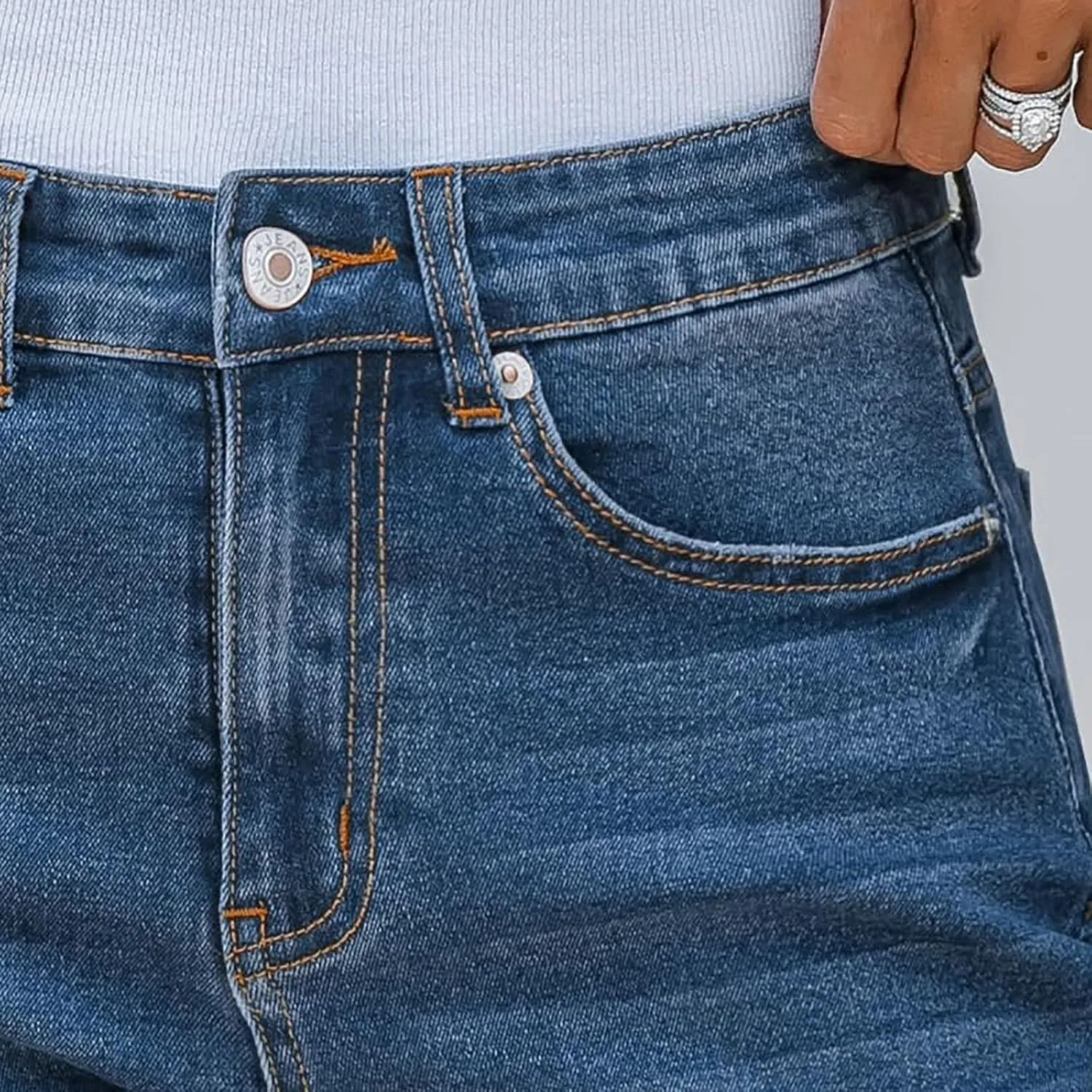 Women's Jeans Jean Shorts Stretchy High Waisted Ripped Denim Shorts with Pockets Trendy Distressed Cut Off Shorts