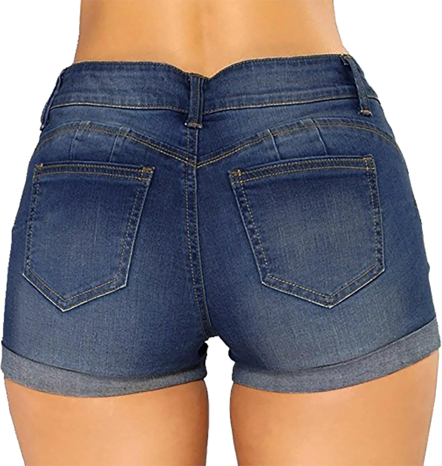 Women's Jeans Ripped High Waisted Denim Shorts Stretchy Jean Shorts