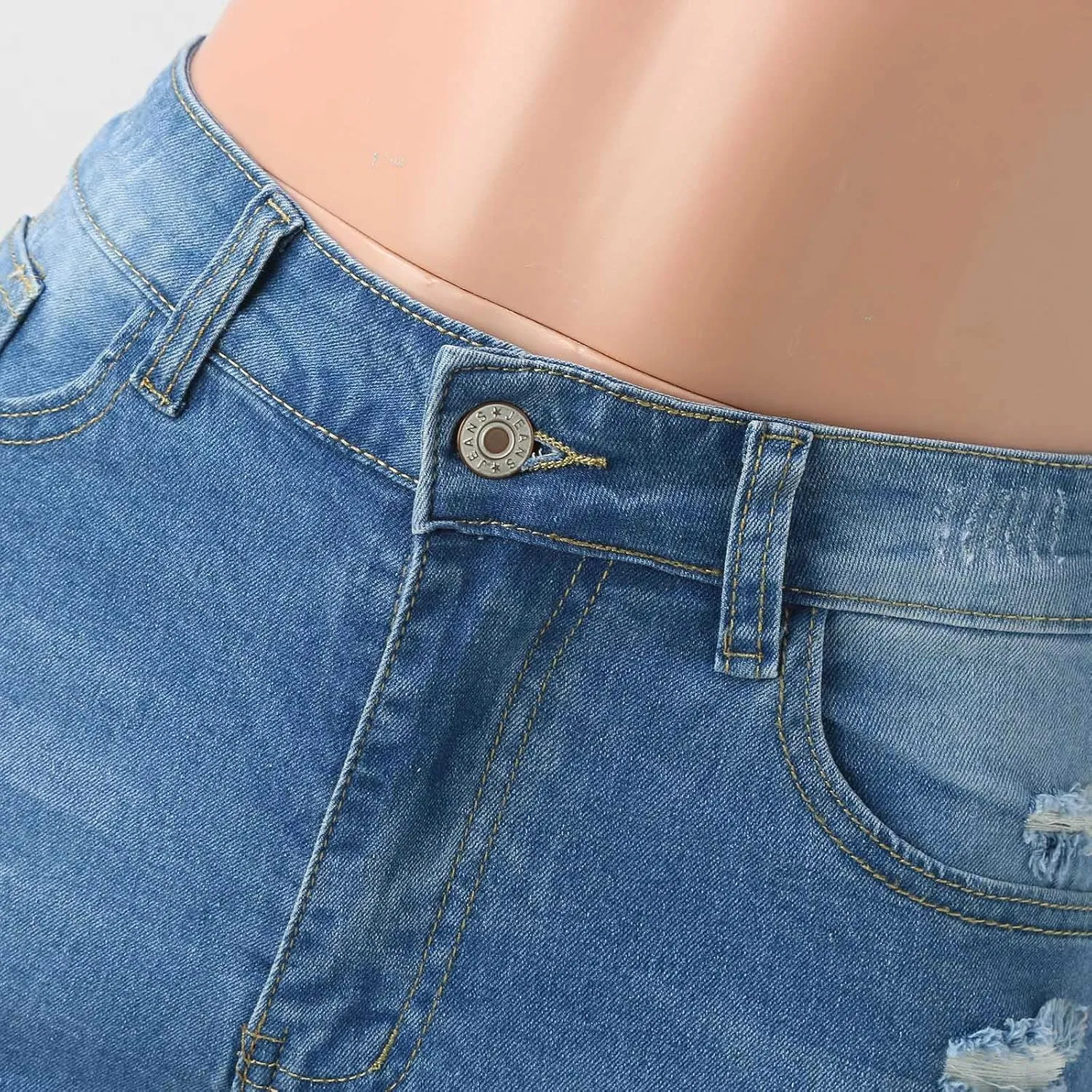Women's Jeans Wear Holes High Waisted Retro Stretch Slim Micro Bottoms