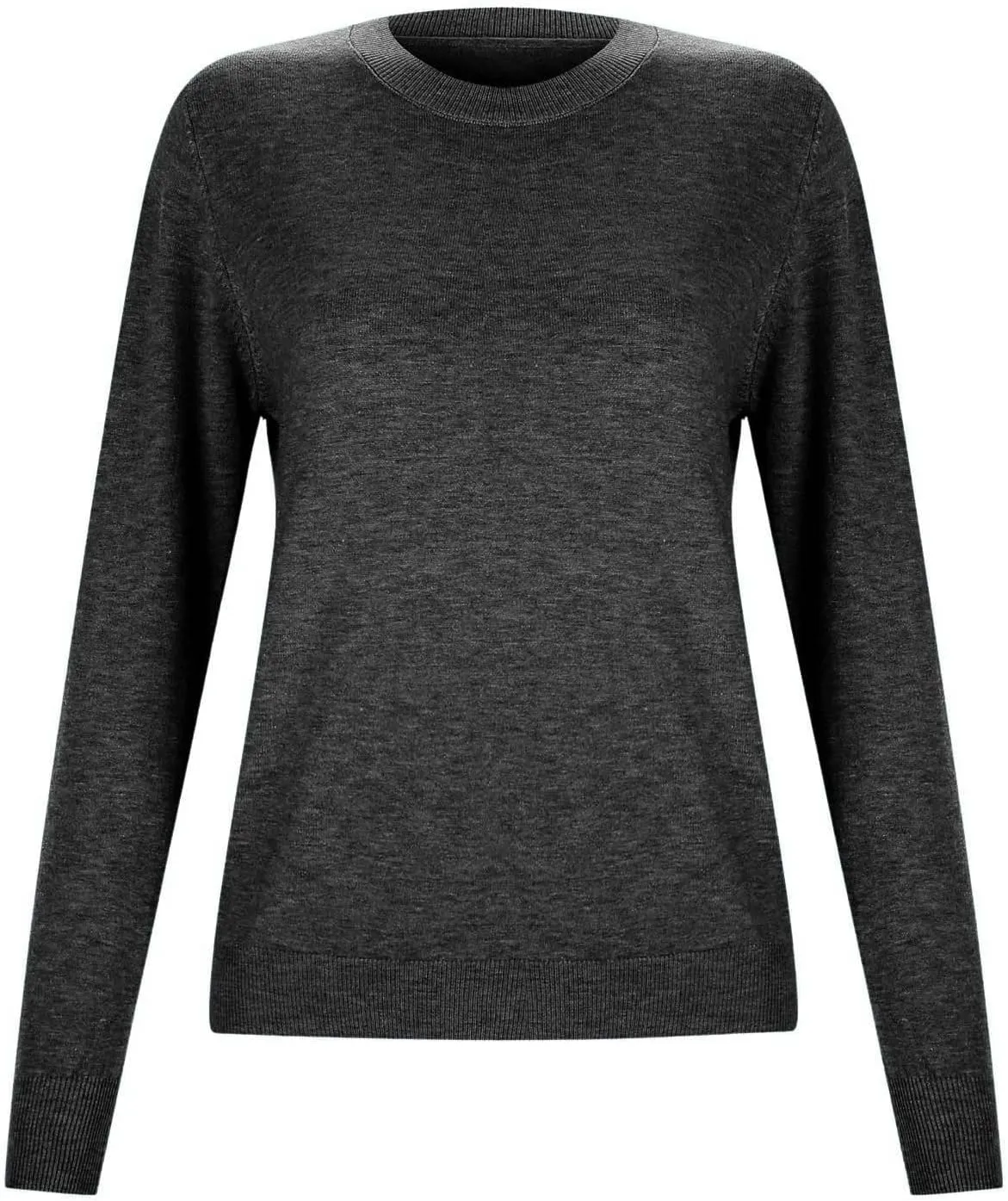 Womens Knitting Cotton Sweaters Casual Solid Warm Sweatshirts Loose Lightweight Long Sleeve Crew Neck Pullover Tops