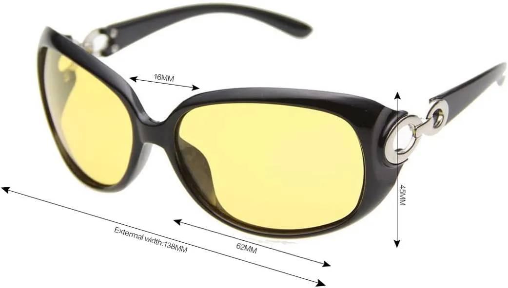 Womens Night Vision Goggles Driving Glasses Polarized Sunglasses