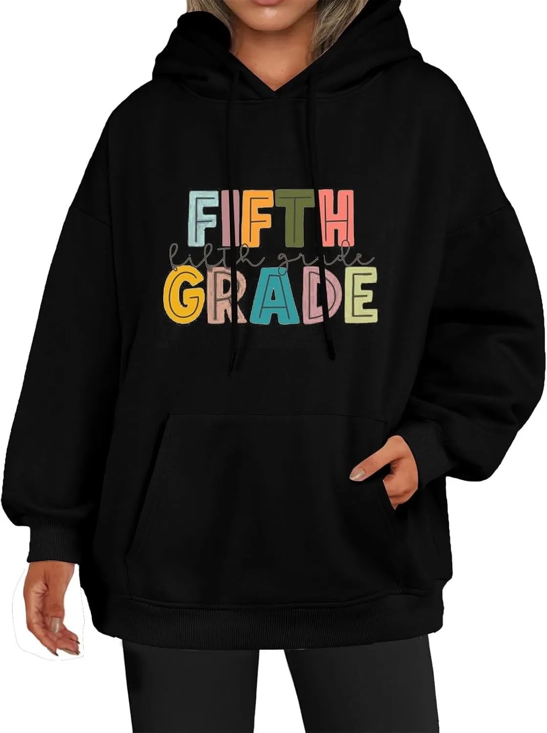 Women's Oversized Hoodies Fashion Loose Fit Letter Printed Long Sleeve Hoodie with Hood Daily Commute Comfy Sweatshirt