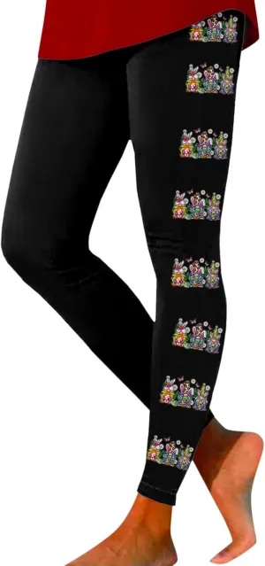 Women's Sporty Skimpy Leggings High Waisted High Rise Scrunch Yoga Tights Tummy Control Running High Waist Yoga Pants