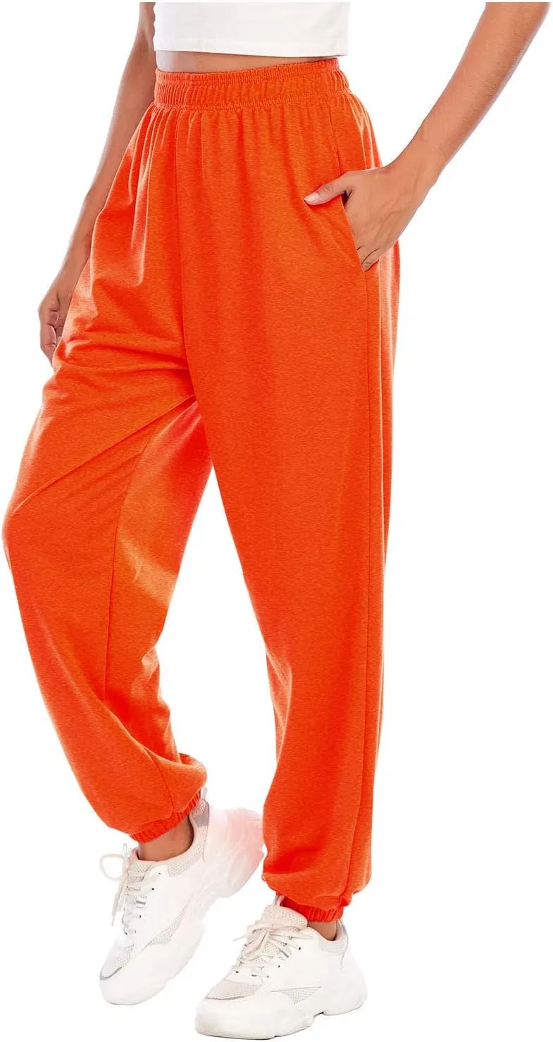 Women's Wide Leg Sweatpants 2023 Lounge Baggy Cinch Bottom Sweat Pants Joggers High Waist Sporty Gym Athletic Loose Fit Pants
