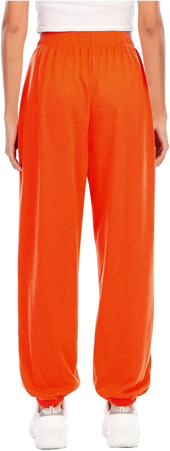 Women's Wide Leg Sweatpants 2023 Lounge Baggy Cinch Bottom Sweat Pants Joggers High Waist Sporty Gym Athletic Loose Fit Pants