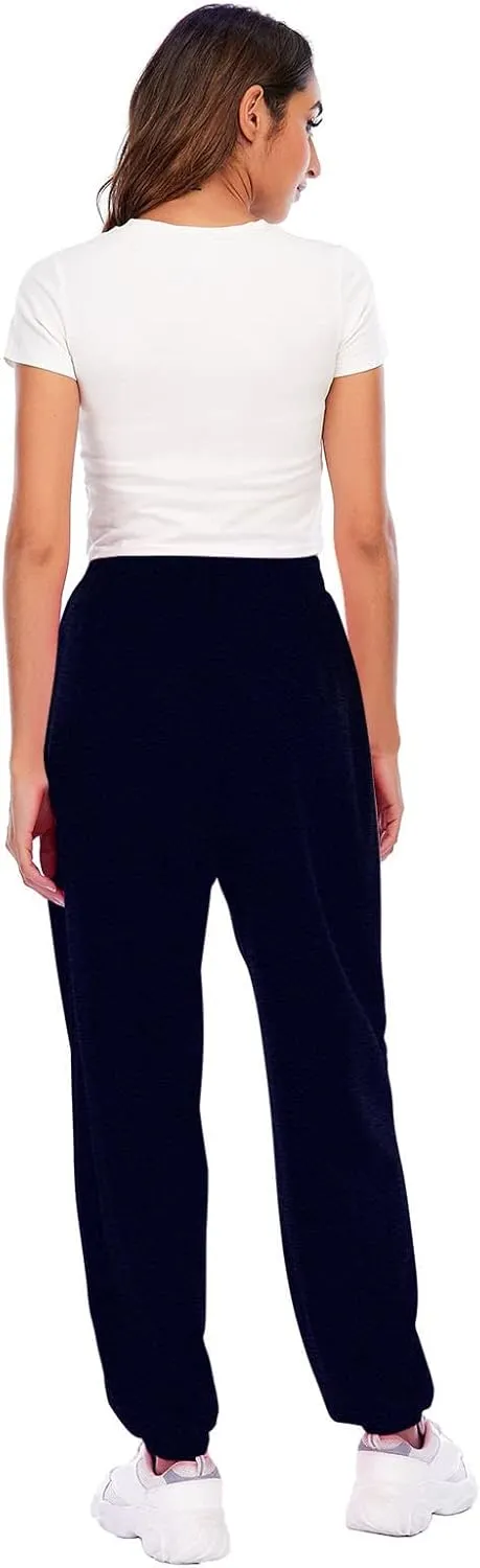 Women's Wide Leg Sweatpants 2023 Lounge Baggy Cinch Bottom Sweat Pants Joggers High Waist Sporty Gym Athletic Loose Fit Pants
