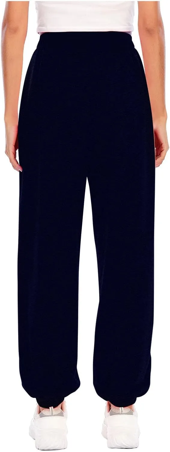 Women's Wide Leg Sweatpants 2023 Lounge Baggy Cinch Bottom Sweat Pants Joggers High Waist Sporty Gym Athletic Loose Fit Pants