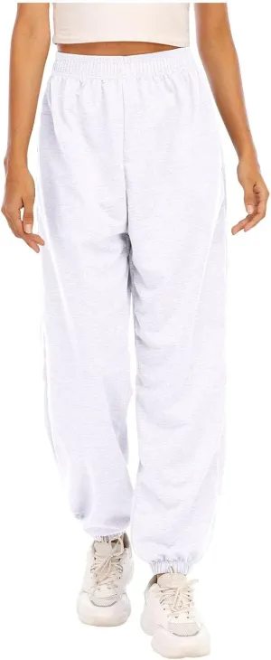 Women's Wide Leg Sweatpants 2023 Lounge Baggy Cinch Bottom Sweat Pants Joggers High Waist Sporty Gym Athletic Loose Fit Pants
