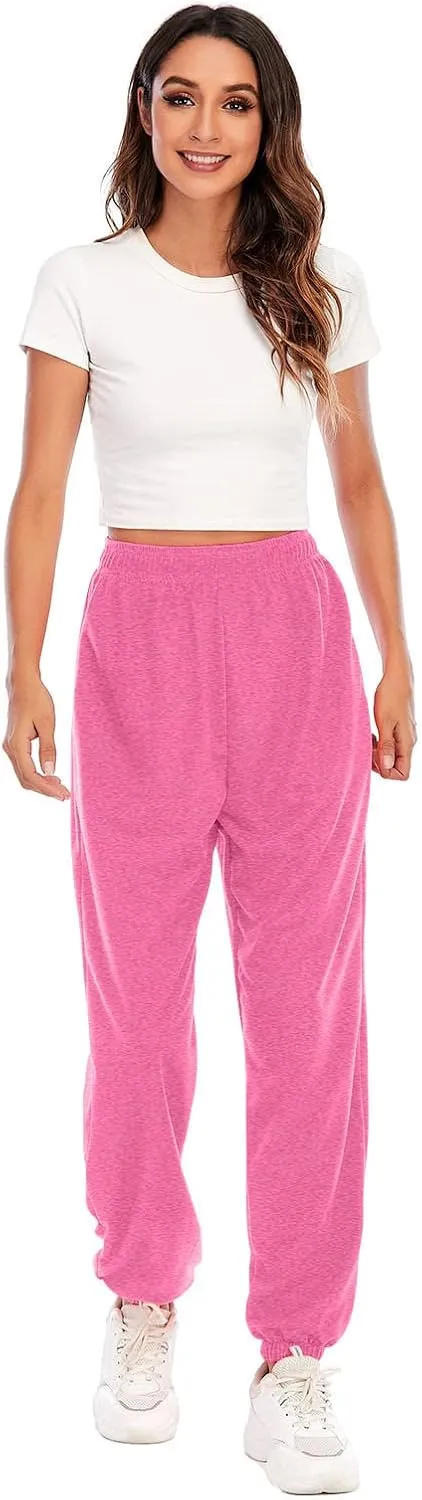 Women's Wide Leg Sweatpants 2023 Lounge Baggy Cinch Bottom Sweat Pants Joggers High Waist Sporty Gym Athletic Loose Fit Pants