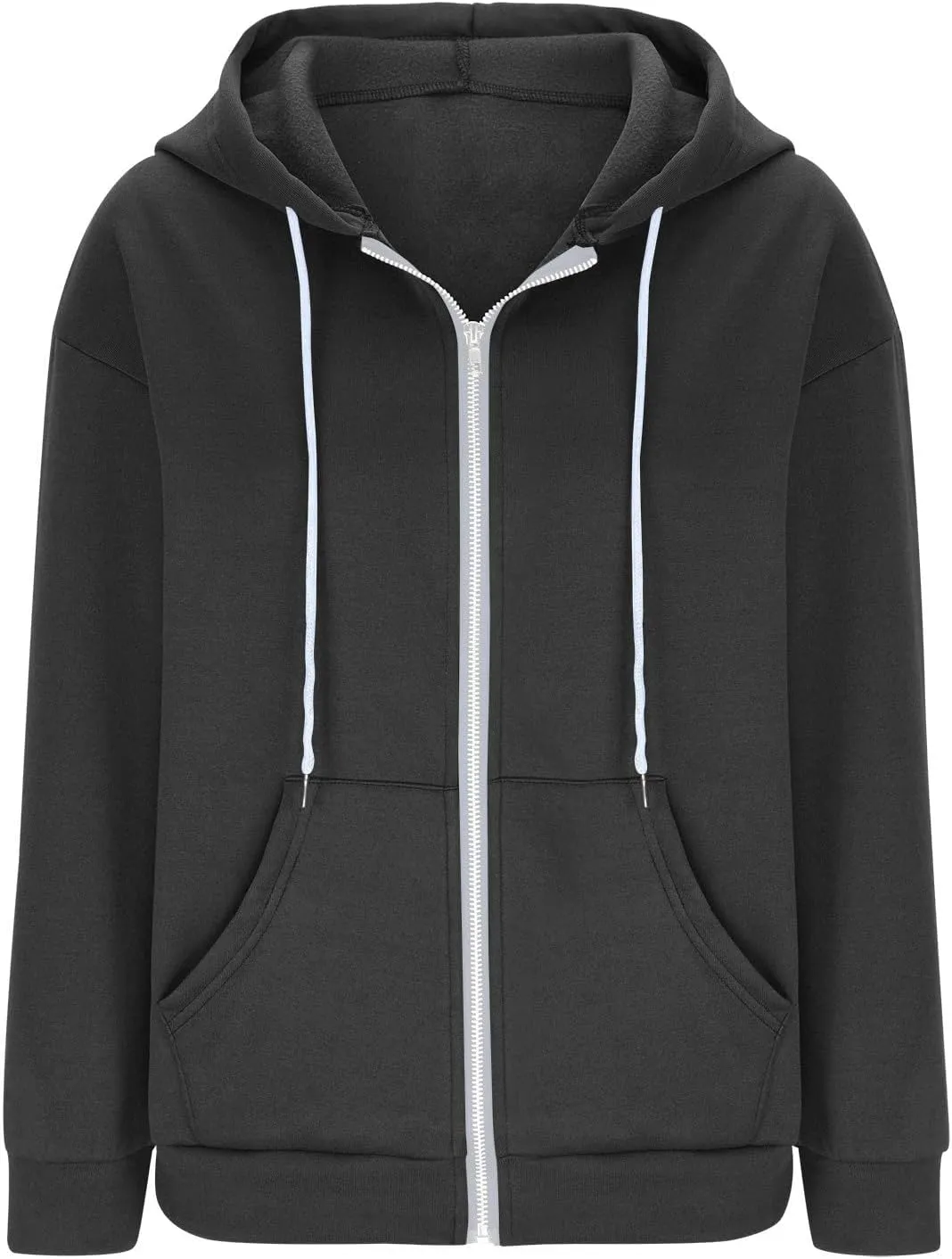 Womens Y2K 2023 Fall Winter Zip Up Collar Sweater Cardigan Long Sleeve Knit Ribbed Jacket Outwear Lightweight Winter Coat