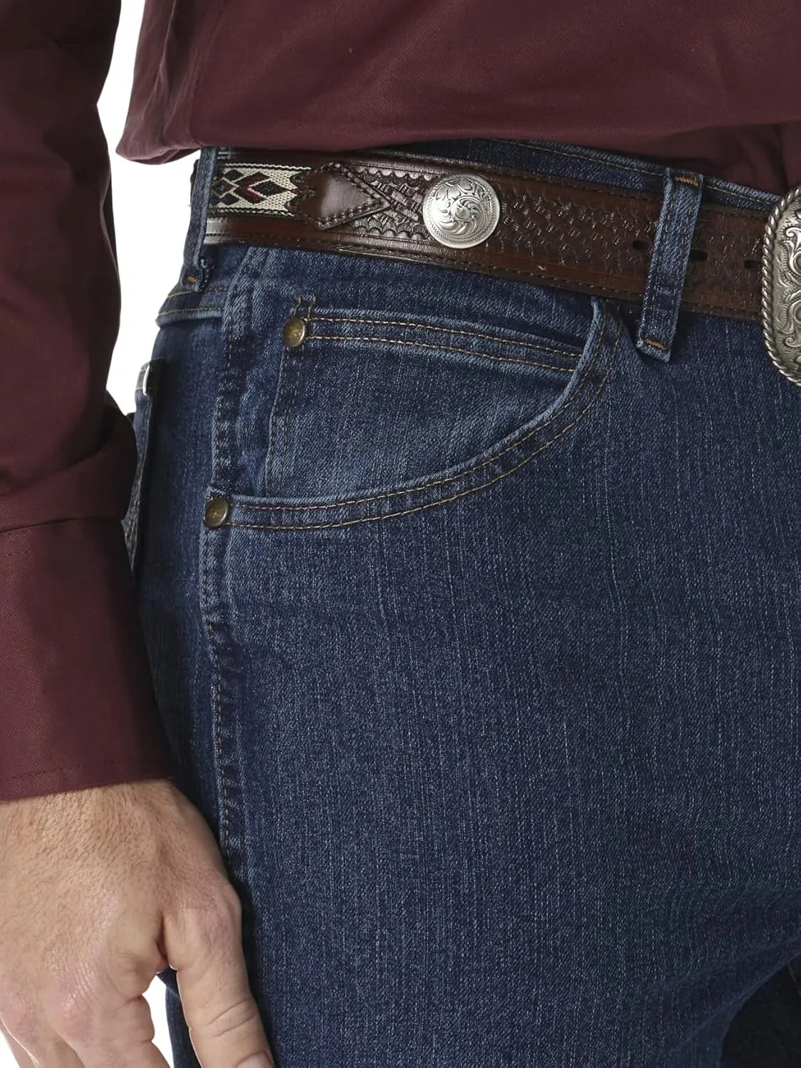 Wrangler Men's Premium Performance Advanced Comfort Cowboy Cut Slim Fit Jeans