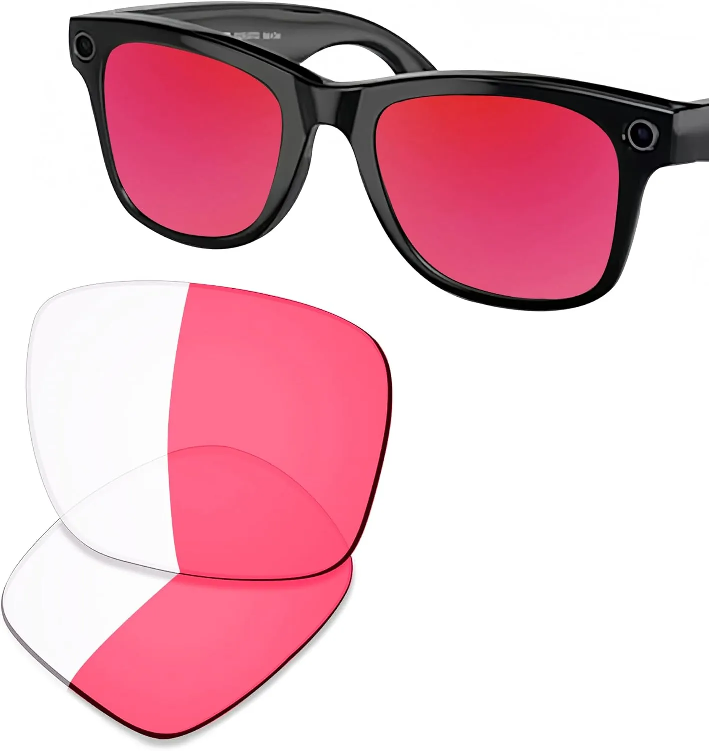 YEIN Replacement Lenses for Ray-Ban Meta RW4006(50MM) Wayfarer, Unisex, Blue Light Blocking Polarized Sunglasses