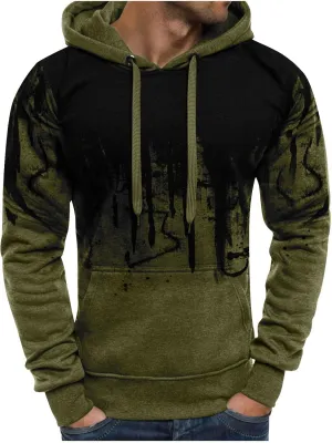 Ymosrh Men's Sweatshirts Graphic Hoodies Pullover Sweatshirts Casual Drawstring Tops With Pockets Hoodies Pullover, S-5XL