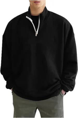 Ymosrh Men's Sweatshirts Solid Hoodies Fashion Long Sleeve Hooded Sweatshirts Pullover Trendy Hoodie with Zipper