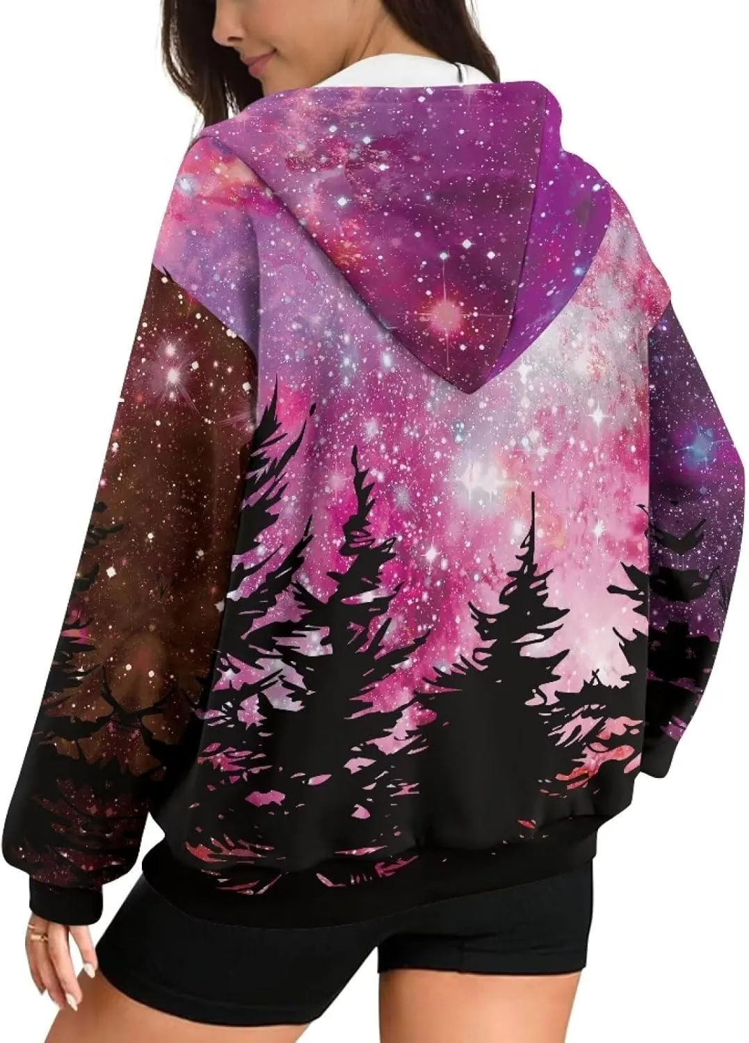 Zip Up Hoodie Sweatshirts for Women Trendy Clothes Oversized Sweatshirts Casual Jacket
