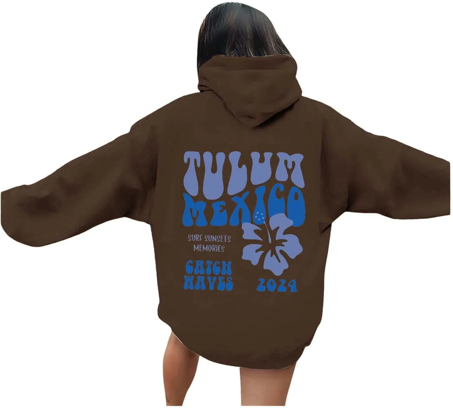 ZYXTIM Women's Y2K Sweatshirts Oversize Funny Printed Letter Graphic Preppy Hoodies Plus Size Casual Workout Party Shirts